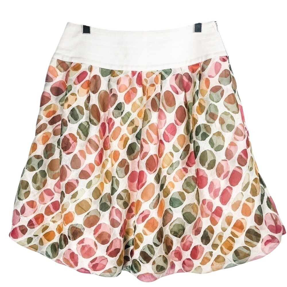 Etcetera Polka Dot Wide Waist Band Skirt
